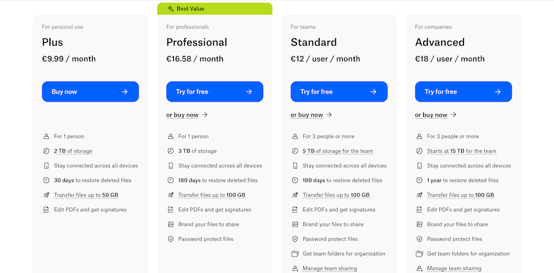 خرید اشتراک دراپ باکس (Dropbox)